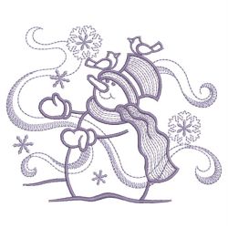 Snowman Outline 05(Md) machine embroidery designs