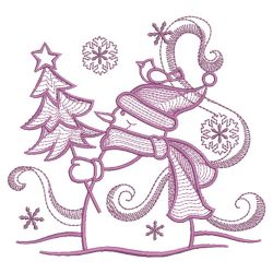 Snowman Outline 08(Lg) machine embroidery designs