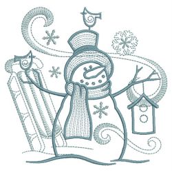 Snowman Outline 10(Sm)
