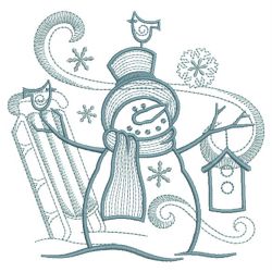 Snowman Outline 10(Md) machine embroidery designs