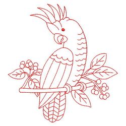 Redwork Parrots 01(Md) machine embroidery designs