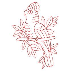 Redwork Parrots 04(Sm) machine embroidery designs
