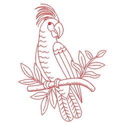 Redwork Parrots 06(Lg) machine embroidery designs