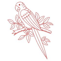 Redwork Parrots 09(Lg) machine embroidery designs