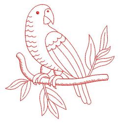 Redwork Parrots 10(Lg) machine embroidery designs