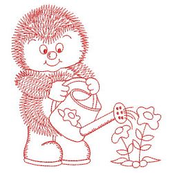 Redwork Baby Hedgehog(Md) machine embroidery designs