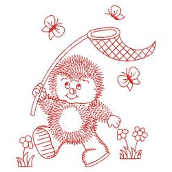 Redwork Baby Hedgehog 02(Md) machine embroidery designs