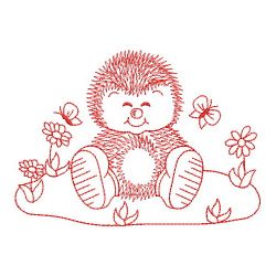 Redwork Baby Hedgehog 06(Lg) machine embroidery designs