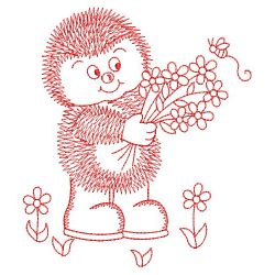 Redwork Baby Hedgehog 07(Lg) machine embroidery designs