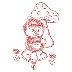 Redwork Baby Hedgehog 08(Lg) machine embroidery designs