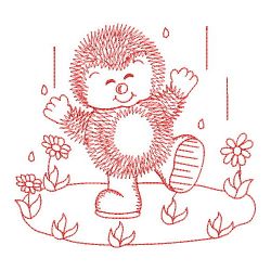 Redwork Baby Hedgehog 10(Sm) machine embroidery designs