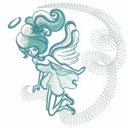 Sketched Little Angel 06(Md) machine embroidery designs