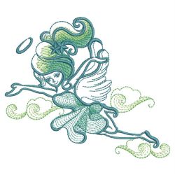 Sketched Little Angel 10(Md) machine embroidery designs