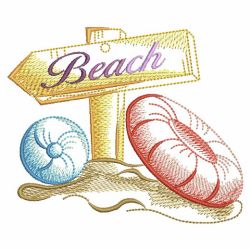 Sketched Beach Fun 02(Sm) machine embroidery designs