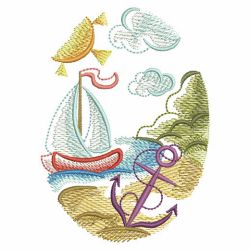 Sketched Beach Fun 04(Lg) machine embroidery designs