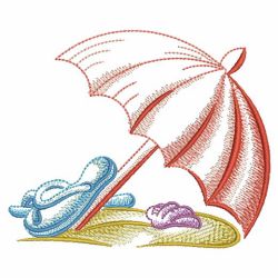 Sketched Beach Fun 06(Lg) machine embroidery designs