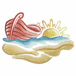 Sketched Beach Fun 08(Lg) machine embroidery designs