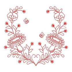 Redwork Secret Garden 08(Lg) machine embroidery designs