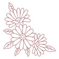 Redwork Daisy 03(Md) machine embroidery designs