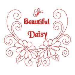 Redwork Daisy 07(Lg)
