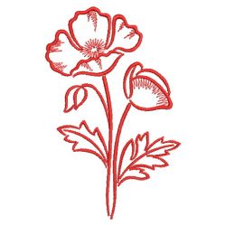 Redwork Poppy 2(Lg) machine embroidery designs