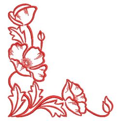 Redwork Poppy 2 04(Lg) machine embroidery designs