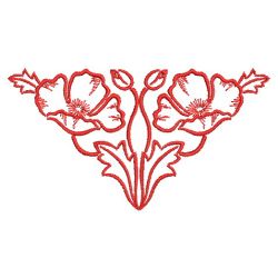 Redwork Poppy 2 05(Lg) machine embroidery designs