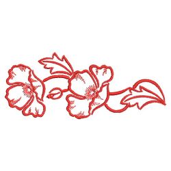 Redwork Poppy 2 06(Lg) machine embroidery designs