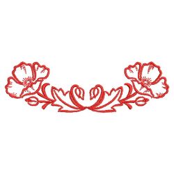 Redwork Poppy 2 07(Lg) machine embroidery designs