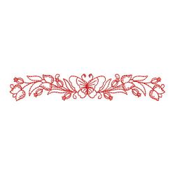 Redwork Flower Borders(Md) machine embroidery designs