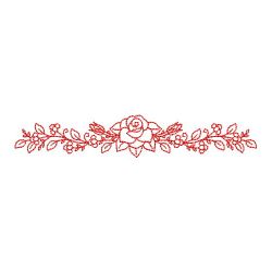 Redwork Flower Borders 02(Md) machine embroidery designs