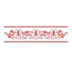 Redwork Flower Borders 04(Lg)