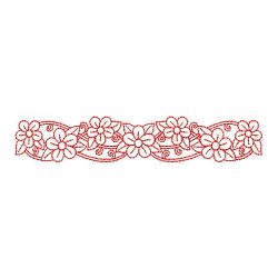 Redwork Flower Borders 07(Lg)