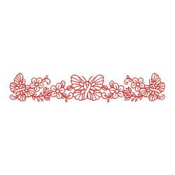 Redwork Flower Borders 08(Md) machine embroidery designs