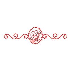 Redwork Flower Borders 10(Sm) machine embroidery designs