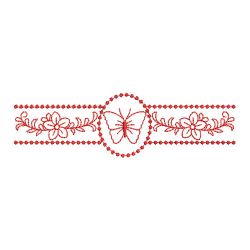 Redwork Flower Borders 11(Md) machine embroidery designs