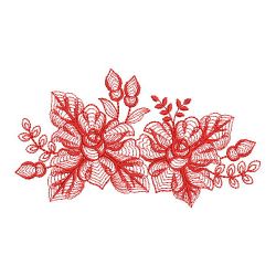 Redwork Rippled Roses 04(Lg)