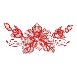 Redwork Rippled Roses 06(Lg)