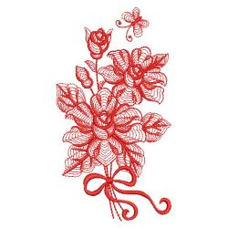 Redwork Rippled Roses 10(Lg)