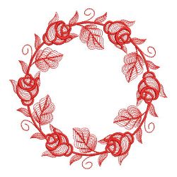 Redwork Rippled Roses 15(Lg)