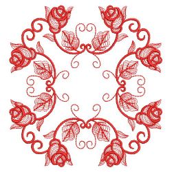 Redwork Rippled Roses 16(Lg)