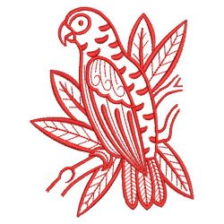 Redwork Mola Parrot 01(Lg) machine embroidery designs