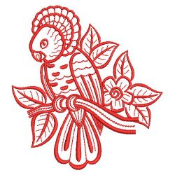 Redwork Mola Parrot 02(Sm)