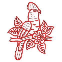 Redwork Mola Parrot 03(Lg)