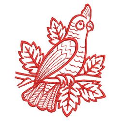 Redwork Mola Parrot 05(Sm) machine embroidery designs