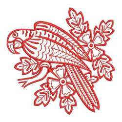 Redwork Mola Parrot 08(Md) machine embroidery designs