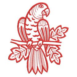 Redwork Mola Parrot 10(Lg) machine embroidery designs