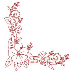 Redwork Flower Corners 04(Md)