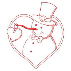 Redwork Snowman Family 02(Sm) machine embroidery designs