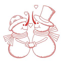 Redwork Snowman Family 03(Sm) machine embroidery designs